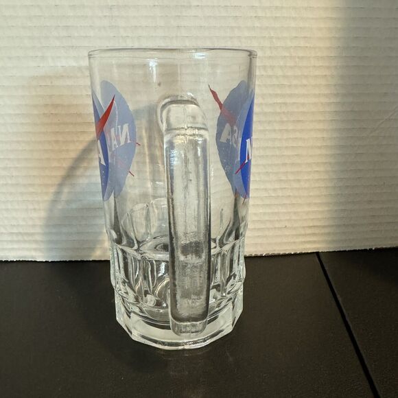 NASA Meatball Logo Tall 16oz Mug Beer Drinking Glass Tankard Outer Space - Picture 4 of 6